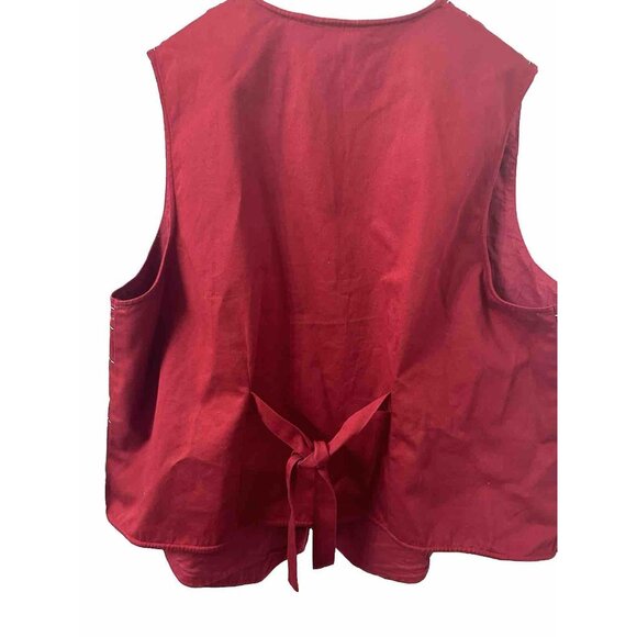 Vtg 90 Bobbie Brooks Woman PL Vest Floral Embroidered Patchwork Fairy Whimsigoth - Picture 8 of 16